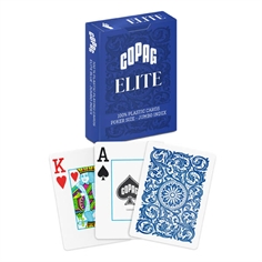 Copag 100% Plastic Poker Elite Jumbo, Blå