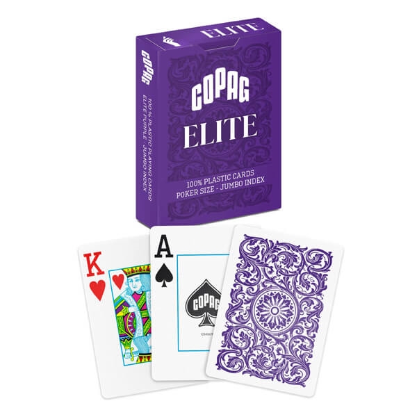 Copag 100% Plastic Poker Elite Jumbo, Lilla