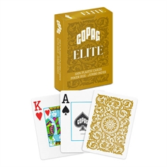 Copag 100% Plastic Poker Elite Jumbo, Guld
