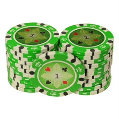 Crown Casino 14,5 gram - Grøn 1 (25 stk)