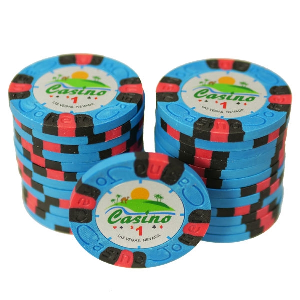 indad dø Gylden Joker Casino Blå $1 - Poker Chips