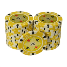 Crown Casino 14,5 gram - Gul 20 (25 stk)