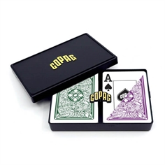 Copag 100% Plastic Poker Legacy Grøn/Lilla, Double Deck