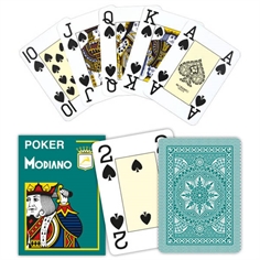 Modiano Poker Cristallo Mørkegrøn, Jumbo