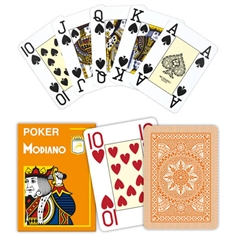 Modiano Poker Cristallo Orange, Jumbo
