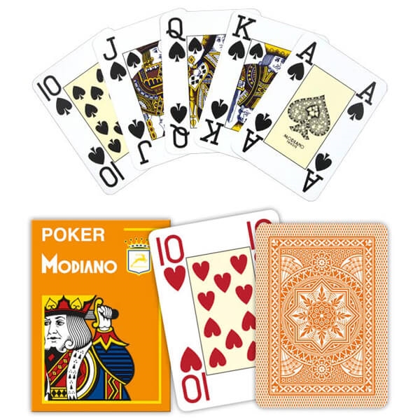 Modiano Poker Cristallo Orange, Jumbo