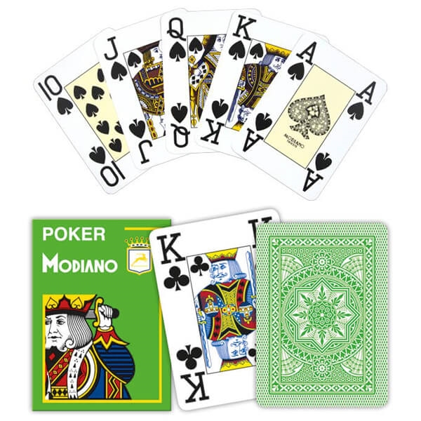 Modiano Poker Cristallo Lysegrøn, Jumbo 