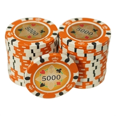 Crown Casino 14,5 gram - Orange 5000 (25 stk)