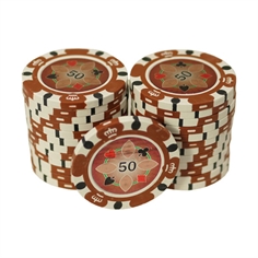 Crown Casino 14,5 gram - Brun 50 (25 stk)