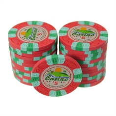 Joker Casino Rød $5 (25 stk)