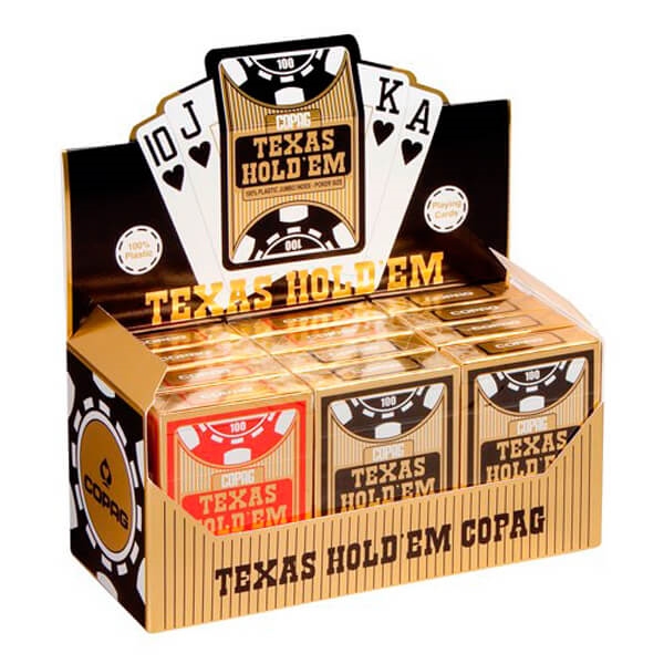 Copag 100% Plastic Poker Texas Hold\'em Gold (1 Dusin)