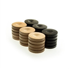 Backgammonbrikker Træ 26 mm