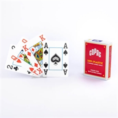Copag 100% Plastic Poker 4 Corner Jumbo, Rød