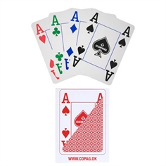 Copag 100% Plastic Poker - 4 Colour, Rød