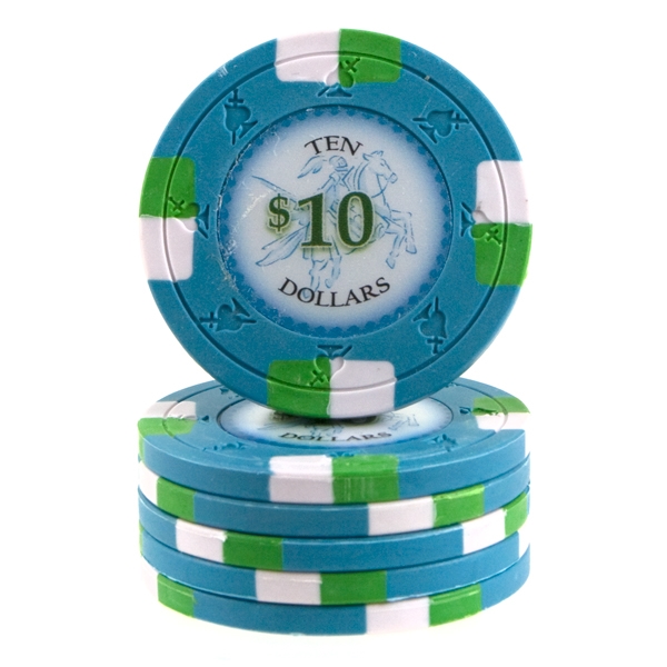 Poker Knights 13,5 gram $10 Lyseblå