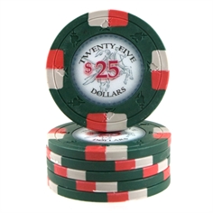 Poker Knights 13,5 gram $25 Mørkegrøn