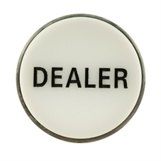 Dealer Button XL - Sort/Hvid