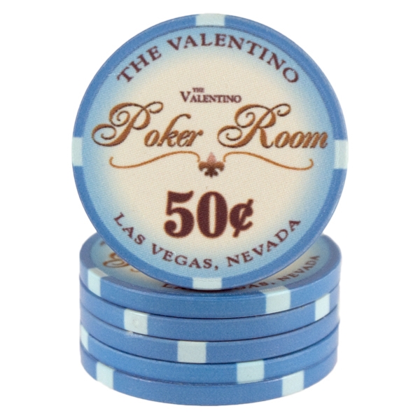 Valentino Poker Room Lyseblå 50 cent